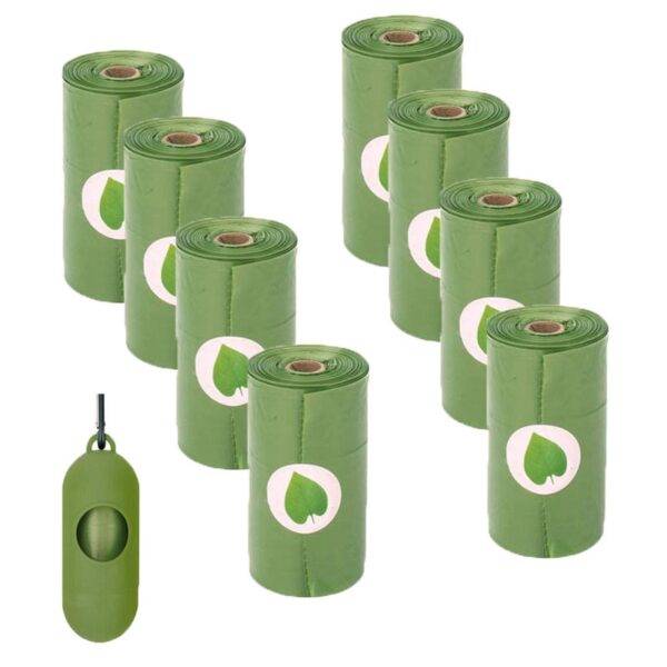 Dog Bags 8 Rolls 120 Bags with Dispenser-Biodegradable,Eco Friendly Bags Dog