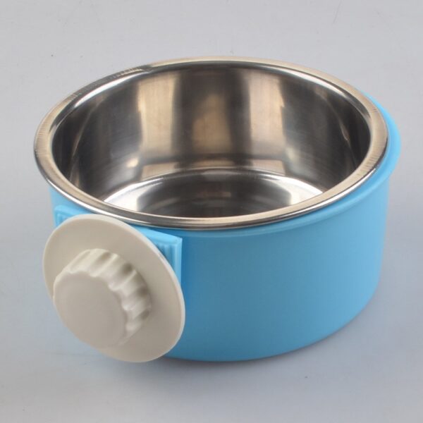 Pet Bowl Stainless Steel Hanging Fixed Dog Food Drinking Bowl
