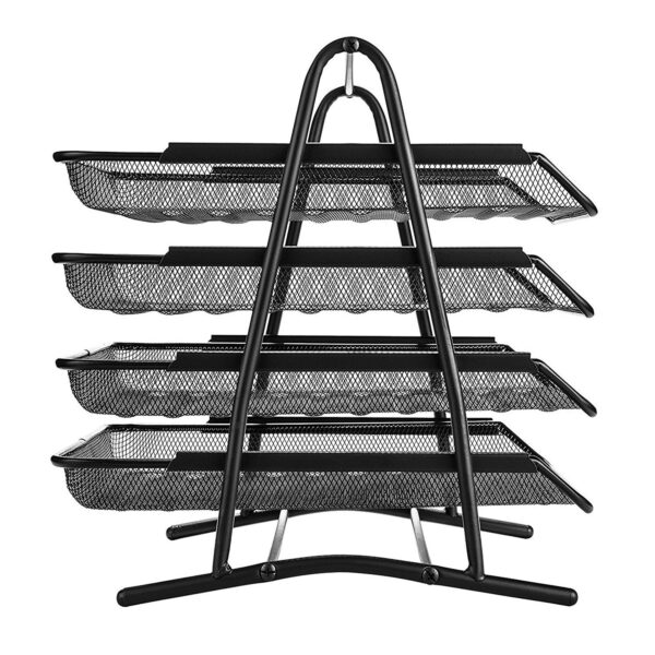 4 Tier Heavy Duty Metal Desktop Letter Tray