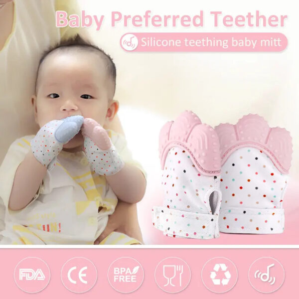 Silicone Teether Baby Pacifier Glove Teething