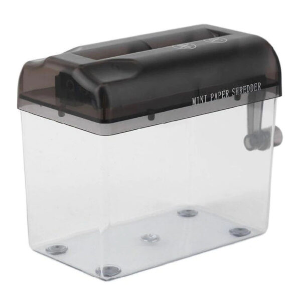 Manual Paper Shredder (Strip Cut) – Transparent