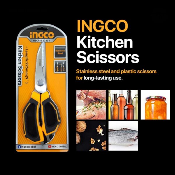 Ingco 5 in 1 Kitchen scissors 9″