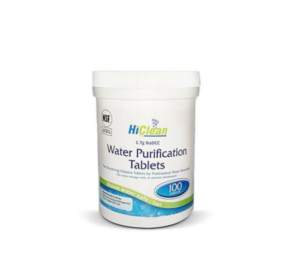 HiClean Water Purification Chlorine Tablets (1.7g NaDCC) - 100s
